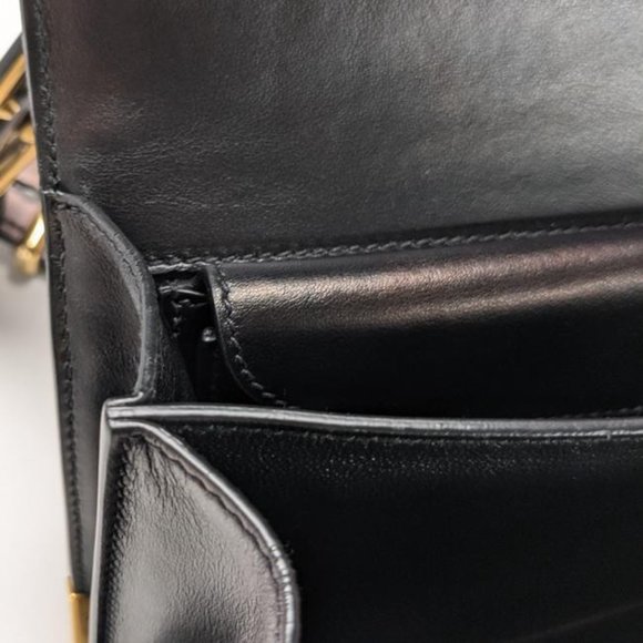 SOLD Prada Cahier Medium Black Leather Cross Body Bag - Picture 6 of 8